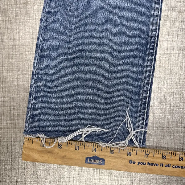 Agolde denim button fly‎ raw hem Ripley jeans size 24 - Image 10