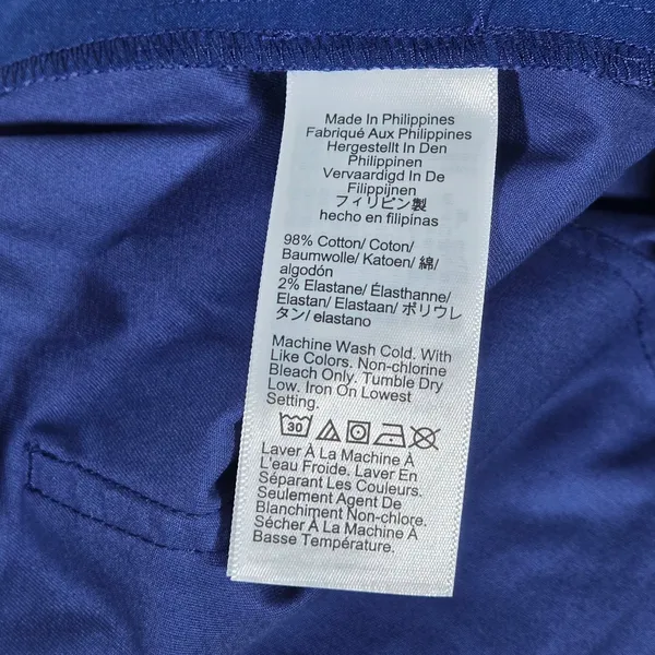 J Crew High Rise Cuffed Shorts Navy Blue Cotton Blend Size 4 Gold Button‎ Detail - Image 6