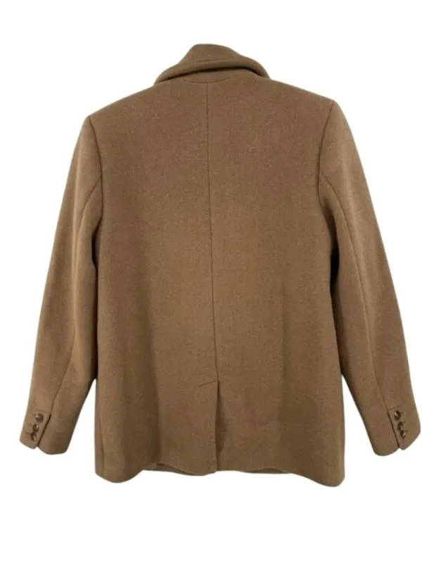 Sézane Jack camel brown blazer Jacket Wool Blend 38 US6 bust38 - Image 3