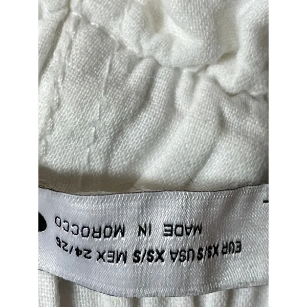 Zara Women's White High Waisted Baggy Loose Jogger Trousers Pants Size XS/S - Image 6