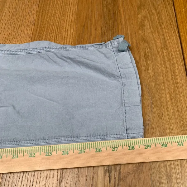 American‎ Eagle Baggy Jogger Cargo Pants Women 0 Blue Gray Stretch Wide Leg Y2K - Image 5