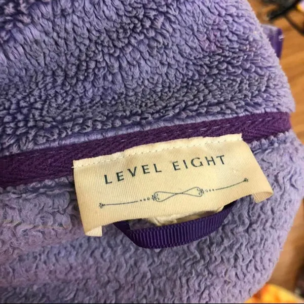 Purple Full Zip Sweater Shirt Top Jacket Cardigan Long Sleeve Fleece Sherpa Y2K Comfy Warm Lounge Casual Preppy Outdoor Hiking Adventure Exercise Yoga - Image 3