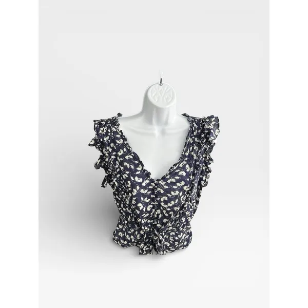 Polo Ralph Lauren Blue Floral Blouse Size 8 - Image 6