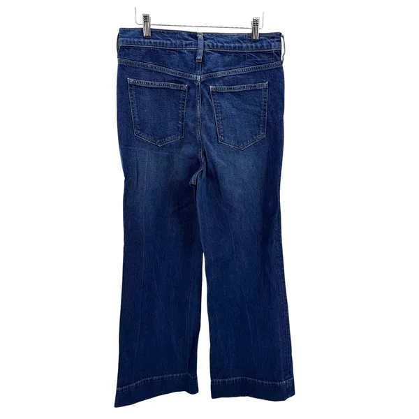 J.Crew 96 Denim Trouser High Rise Wide Leg Jeans Indigo Blue‎ 28 Dark Wash - Image 3