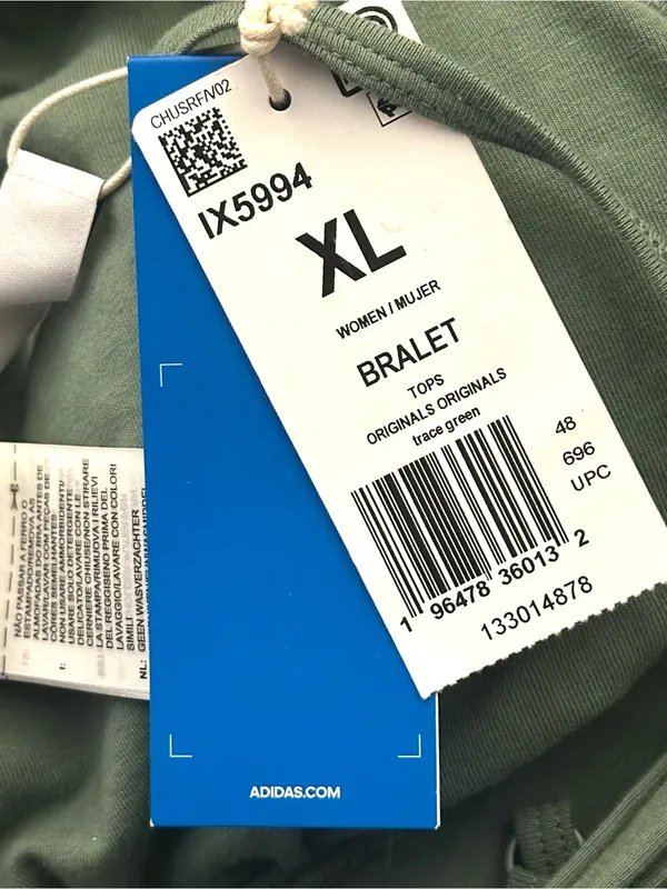 Adidas‎ Bralette Strappy Cross Back Green NWT XL - Image 6