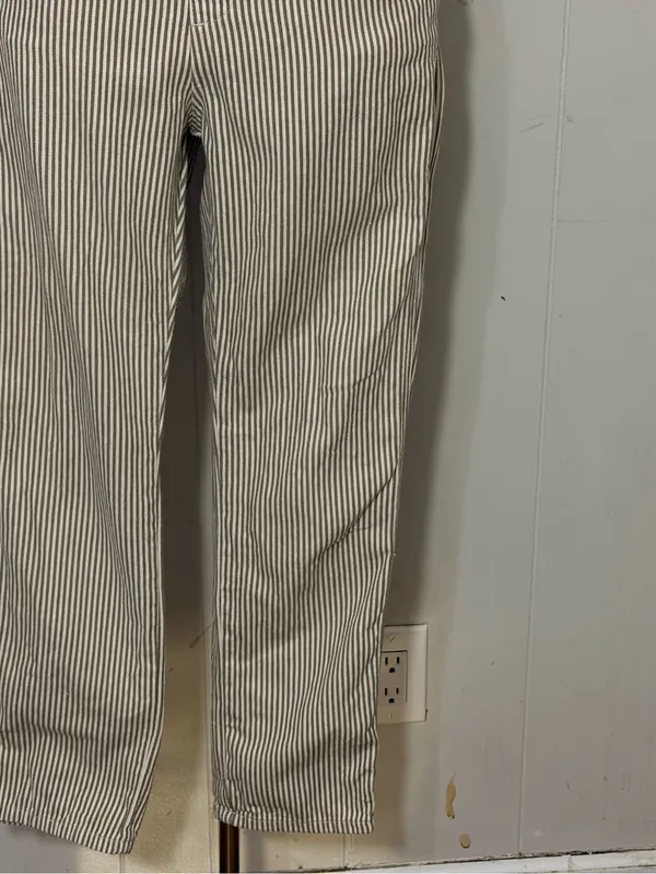 Dickies Women’s Regular Fit Hickory Stripe Bib Overalls Size XS - Image 3