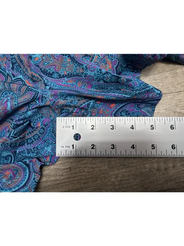 Title Nine Nimblene Shorts Womens 8 Blue Paisley 5” Inseam Quick Dry Stretch - Image 10