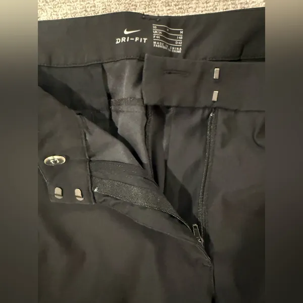 Nike Womens Slim-Fit Dri-Fit Black Golf Pant‎ Size 10 - Image 8