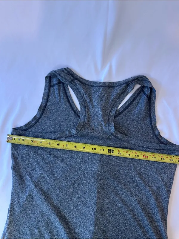The North Face Charcoal Gray Racerback Tank with Neon Logo - Image 3