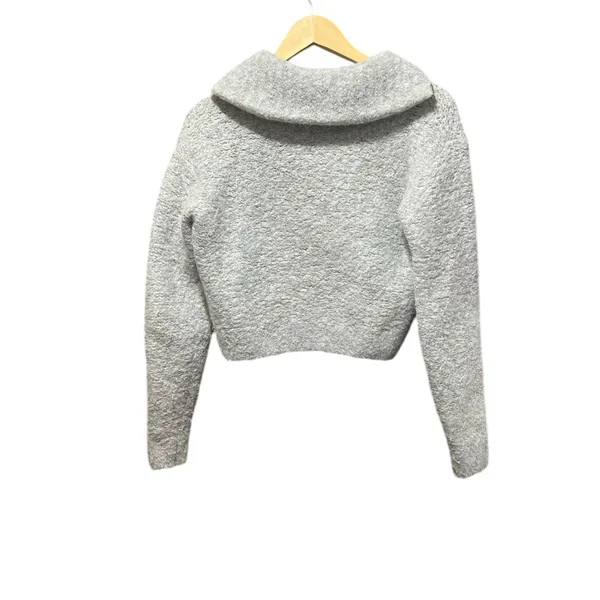 Aritzia Wilfred‎ Gwyneth Alpaca Wool Crop Quarter Zip Sweater O Ring Size XXS - Image 14