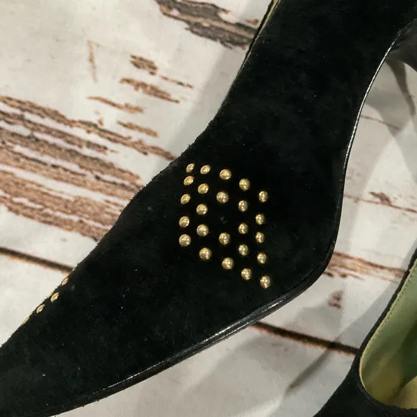 Vintage Ellemenno Leather Sherry Black Pumps‎ - Image 3