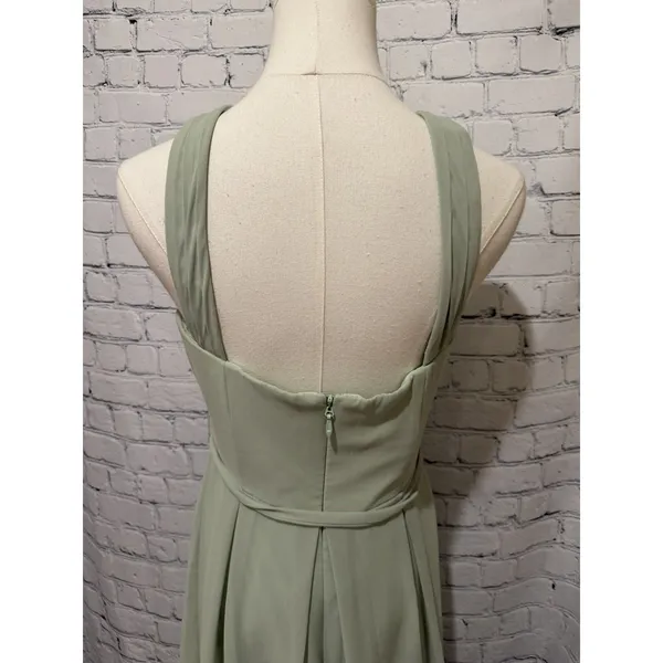 Azazie Green Sleeveless Chiffon Bridesmaid Dress, Prom, Gown, Party, Regular 8 - Image 5