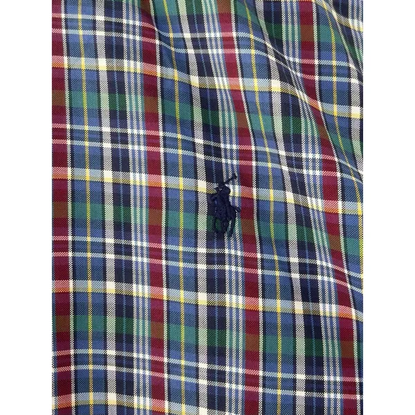 Ralph Lauren Women’s SP Petite Blue Plaid Long Sleeve Button Down Western Prep - Image 3