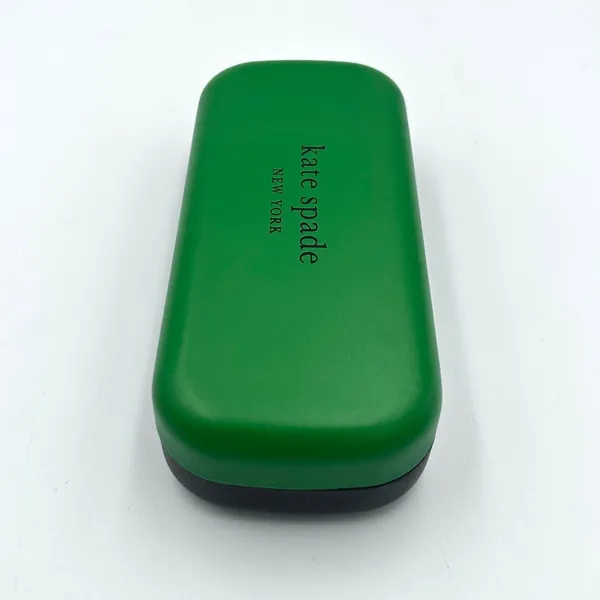 Kate Spade New York Hard Shell Eyeglass Case‎ Green Black So Happy To See You - Image 4