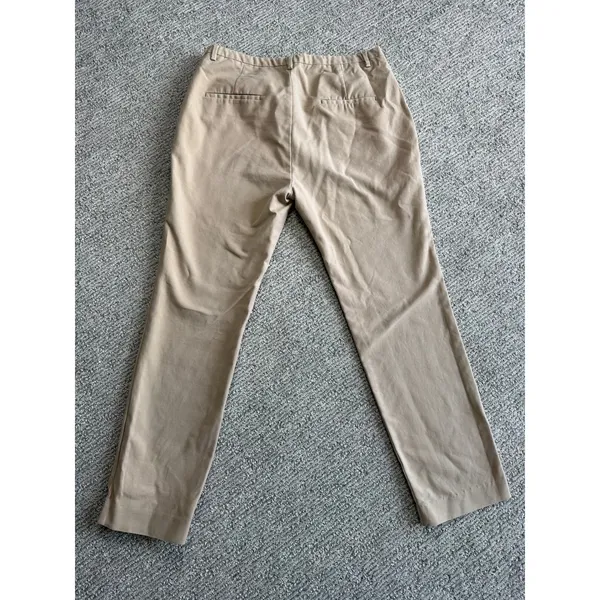 Zara Basic Womens Chino Trousers Tan Khaki Straight Leg Pants Size 10 - Image 2