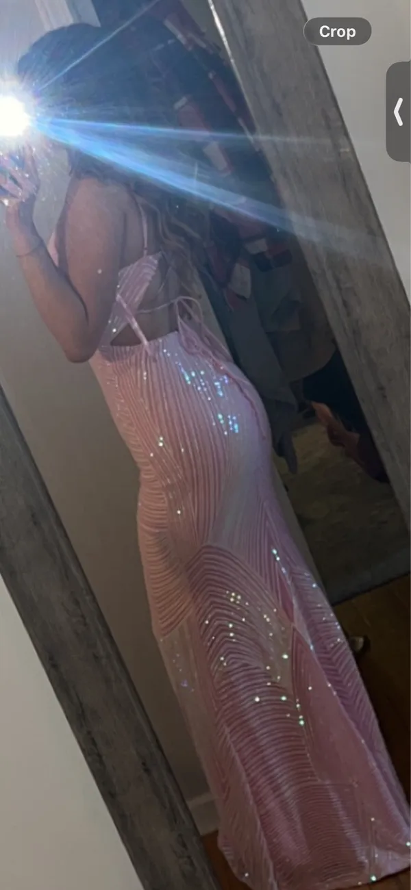 Pink iridescent Windsor prom dress - Image 3