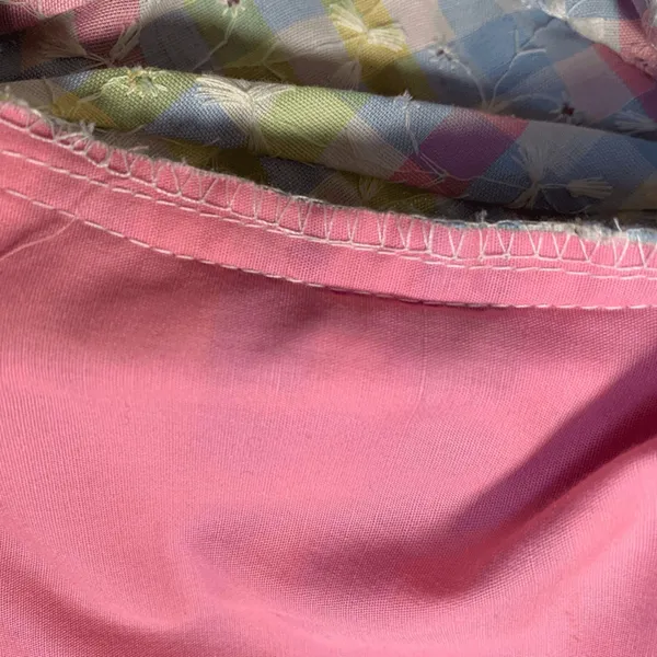 Vintage 70s Pastel Gingham Smocked Maxi Dress‎ Puff Sleeve Cottagecore Romantic - Image 11