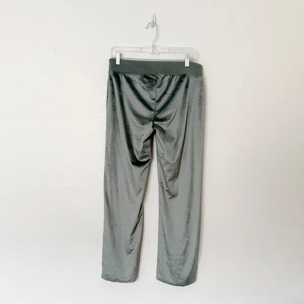 [Aerie] Green Royal Palm Dreamy Velour Low Rise Wide Leg Sweatpants Sz Medium M - Image 4