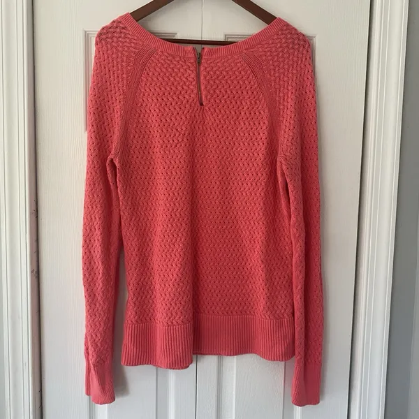 AMERICAN EAGLE Womens Sweater Large Open Knit Pink Long Sleeve Pullover Vibrant - Image 5