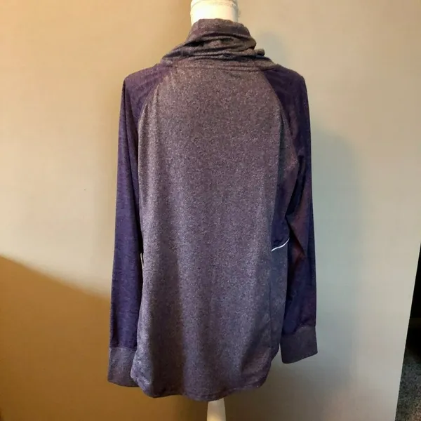 Avia Funnel Neck Activewear Shirt Womens XL Used Purple - Image 4
