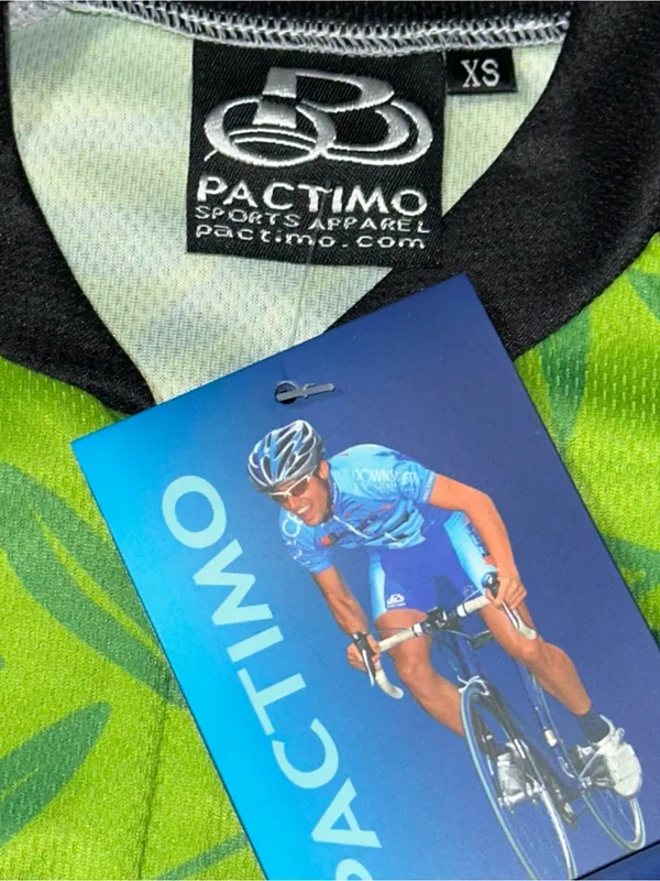 Pactimo NWT Women’s Sz XS Green Black Ciclismo Classico Short Sleeve Cycling Tee - Image 4