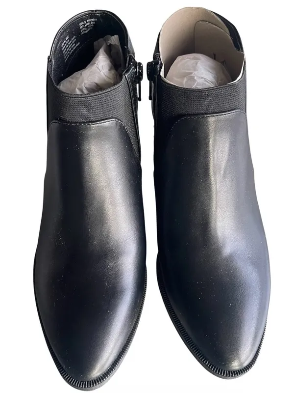 Simply Vera Vera Wang Skylark Faux Leather Black Booties 5.5 NEW - Image 2