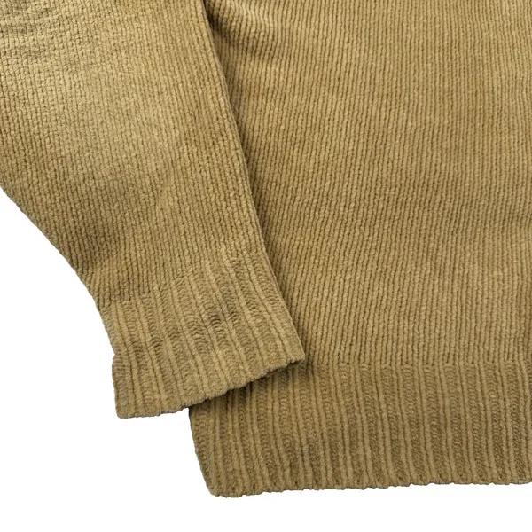 Vintage J. Peterman‎ Co Sweater 100% Cotton Tan/Brown Knit Women's Size Medium - Image 5