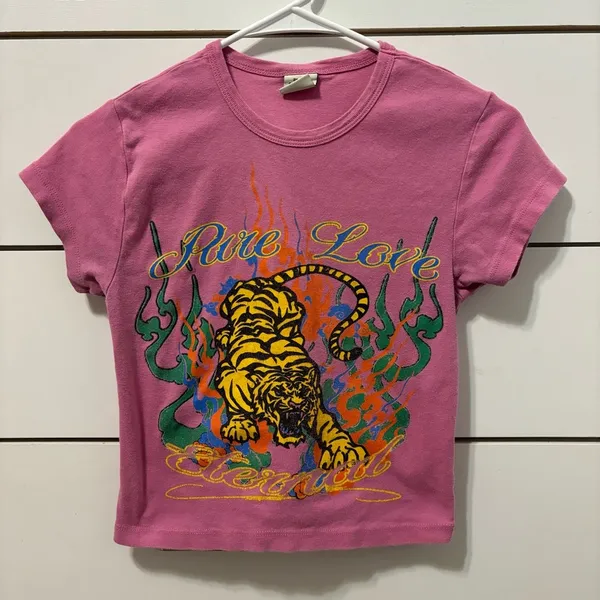 Urban Outfitters Pink Pure Love Baby Tee - Image 2
