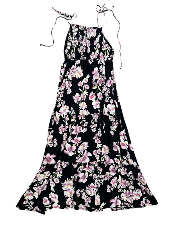 Free People Intimately FP Women’s Garden Party Black Floral Tie Strap Maxi Dress - Image 6