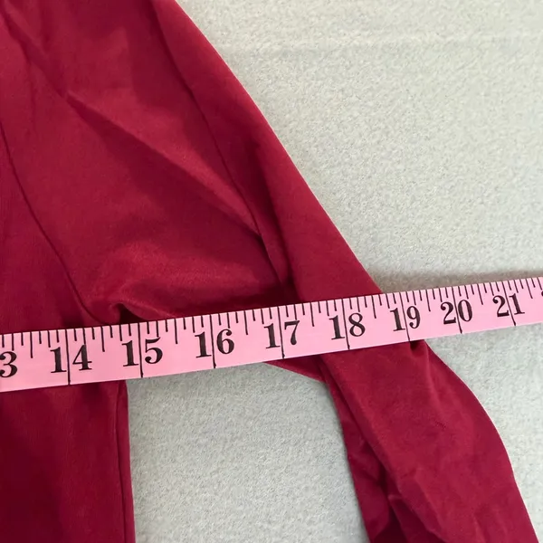 Women's Maroon Color Long Sleeve Thin Top Size S #260797 - Image 3