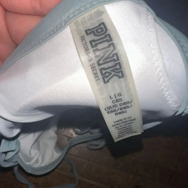 Victoria’s Secret L gray blue strappy wrap bikini top - Image 3