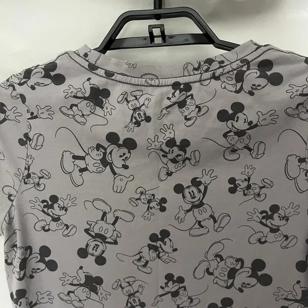 Disney Parks Mickey Mouse Y2K Womens TShirt Top Size S Gray Short Sleeve Cartoon - Image 9