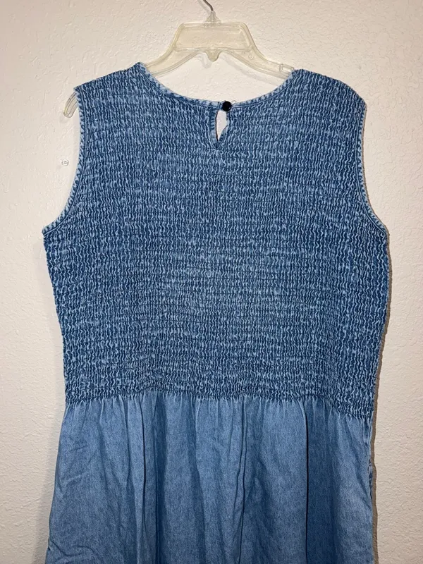 Vintage Jean dress Denim Jean Dress Jumper sleeveless cottagecore teacher - Image 6