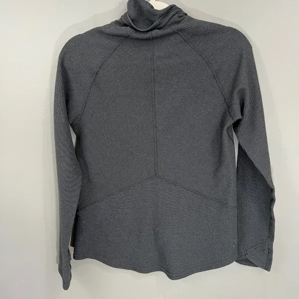 Kuhl Womens Grey Waffle Knit Cowl Neck Long Sleeve Petra turtleneck small - Image 5