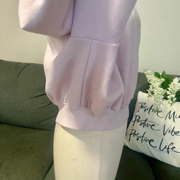 Zara Pale Pink Semi Cropped Sweatshirt - Image 8