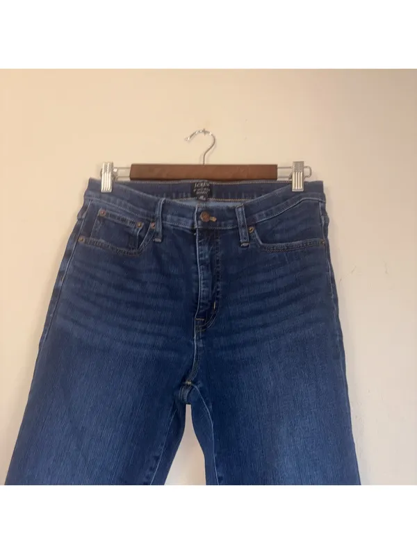 J.Crew 9" Mid-Rise Skinny Jeans - Women's Size 28 - Dark Wash - Image 3