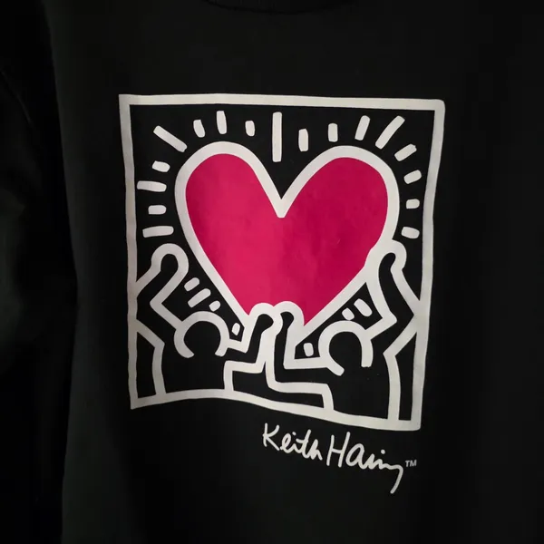 Keith Haring Black Graphic Long Sleeve Shirt - Image 3