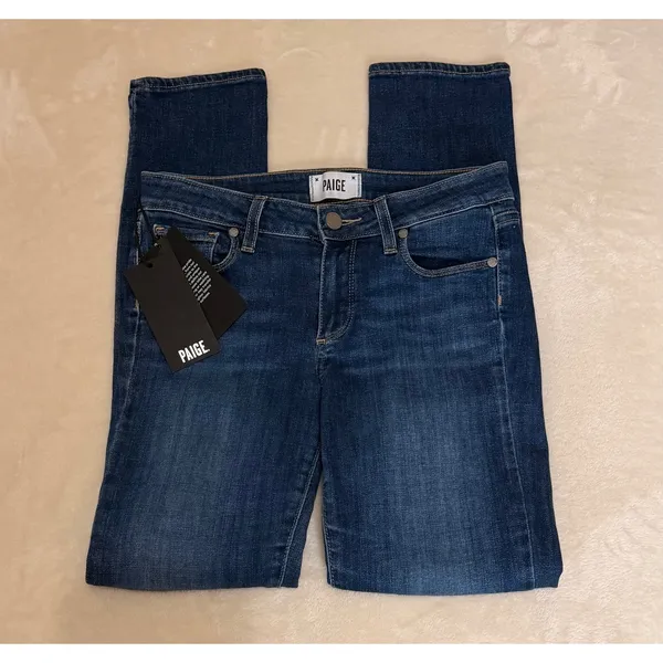PAIGE Women Skinny Jeans‎ Sz 26 Dark Wash Indigo Blue Stretch Denim NWT New - Image 3