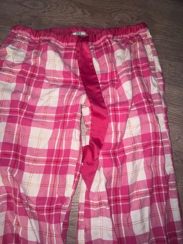 PINK Victoria’s Secret VINTAGE STYLE 2008 OG VS PINK Y2K Hot Pink Plaid Pj Pants - Image 7