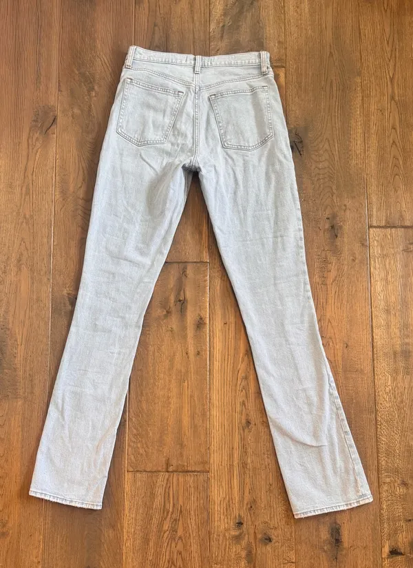Abercrombie & Fitch The Skinny High Rise Split Hem Jeans Light Wash - Image 3