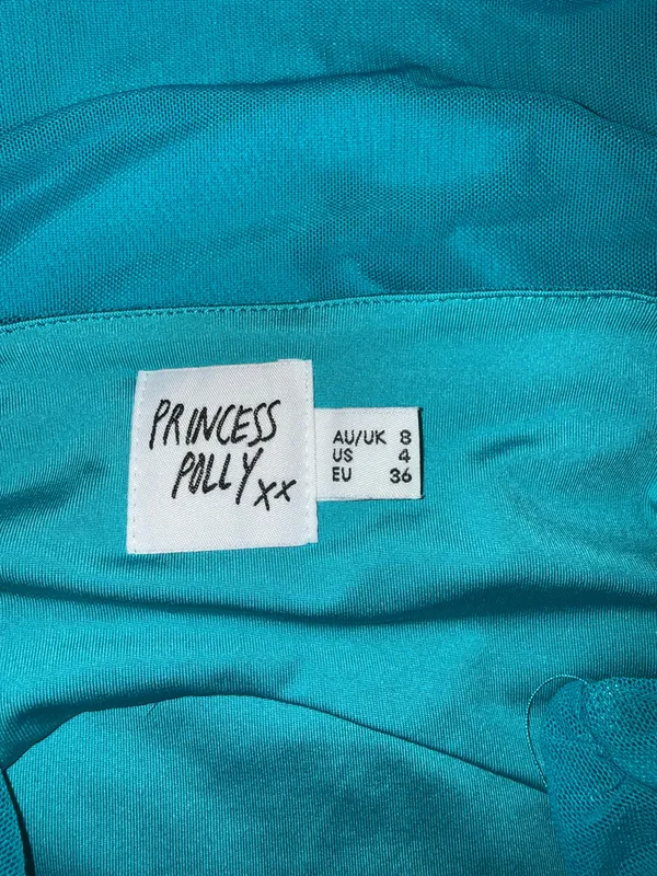 Princess Polly Turquoise Ruched Mini Bodycon Dress with Open Back - Image 3