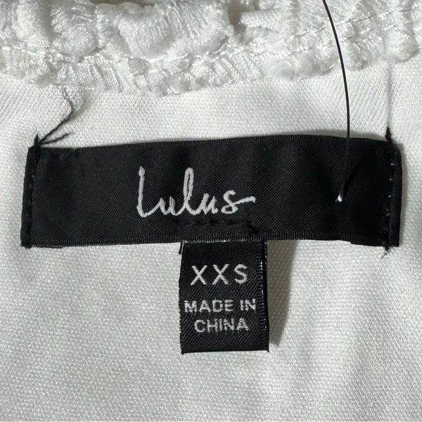 Lulus White Floral Lace Open Back Mini‎ Dress XXS - Image 6