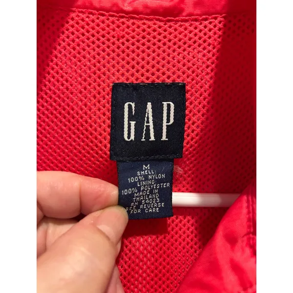 VTG GAP Womens Pink Quarter Zip Windbreaker Vest Medium Mesh Sleeveless Gorpcore - Image 4