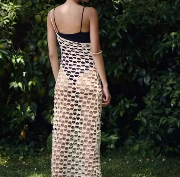 ZARA Crochet Dress Maxi Knit - Image 5