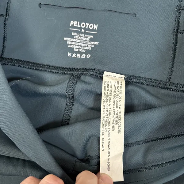 Peloton Move Mission‎ Mid-Rise Laser Cut Leggings Women's Size Medium Blue - Image 3
