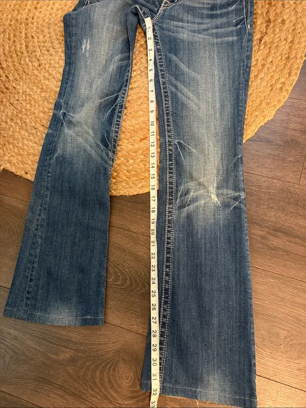 Miss Me Blue Flare Jeans with Faded Wash - Image 3