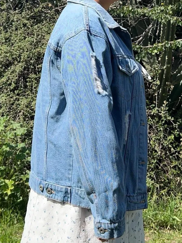 Love Tree blue denim distressed jacket - Image 2