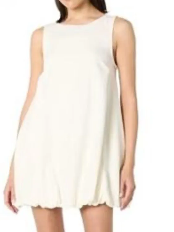 The Drop Women's Linen Sleeveless Bubble Hem Mini Dress Coastal S - Image 2