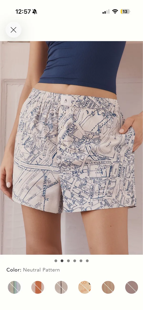 Anthropologie Wren Boxer Shorts Parisian Map - Image 3