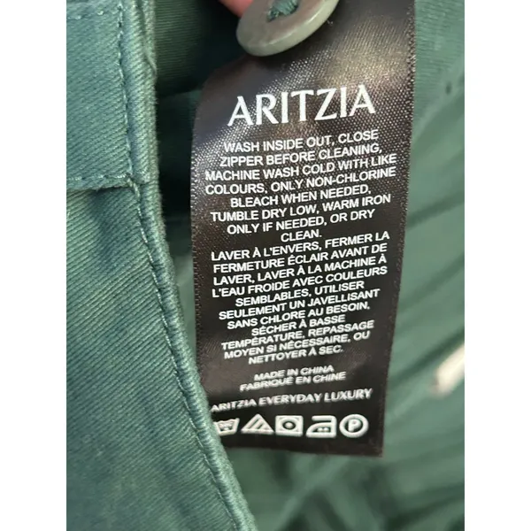 Aritzia Forest Green Cotton Cargo Pants Size M NWT ( sold out) - Image 3